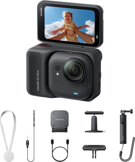 Insta360 GO Ultra Action Camera 4K Ultra HD Underwater Creator Bundle with 2.5" Touch Screen and Wi-Fi Midnight Black