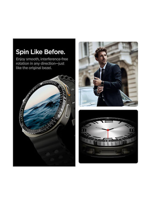 Spigen Bezel Tune Diver in Black color for Galaxy Watch 8 (44mm)