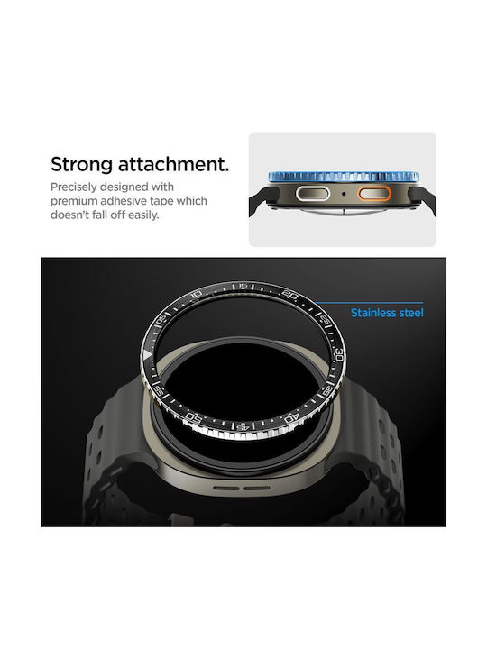 Spigen Bezel Tune Diver in Black color for Galaxy Watch 8 (44mm)