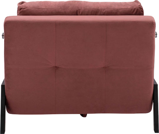 Constance Schlafsessel Samt Pink 95x92x66cm