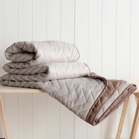 Vesta Home Cuvertură Pat Single Microfibra Albă 160x230cm