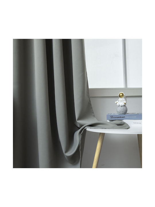 Beauty Home Blackout Curtain with Grommet Art 8400 Gray 140x270cm