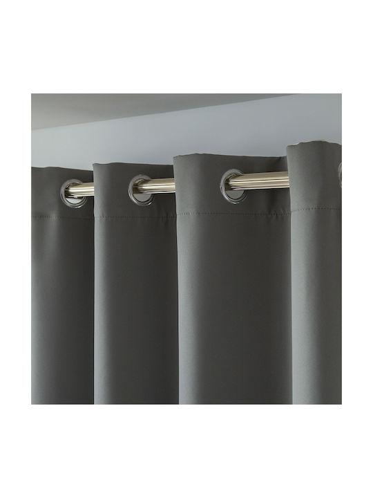 Beauty Home Blackout Curtain with Grommet Art 8400 Gray 140x270cm