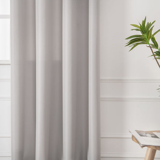 Beauty Home Curtain with Grommet Art 8443 Gray 140x270cm