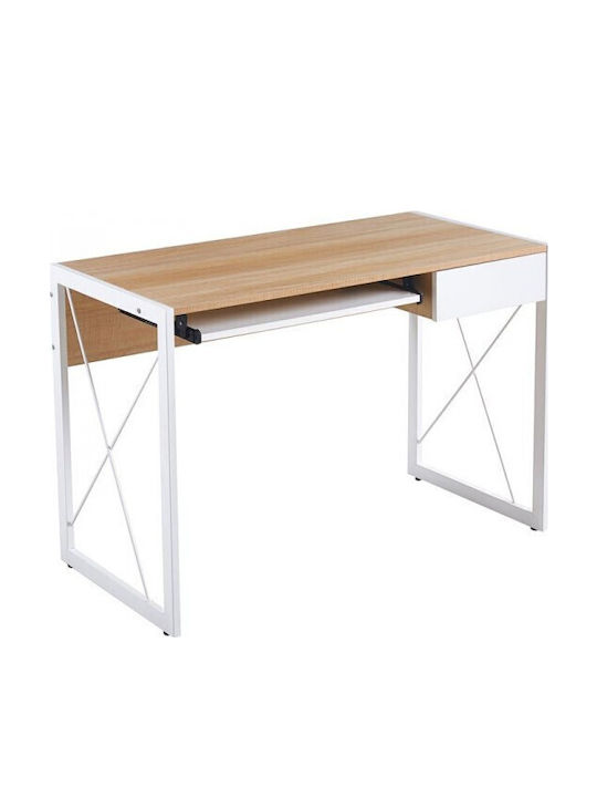 Birou Unit din Lemn Sonoma cu Picioare Metalice 120x55x75cm EΟ4394
