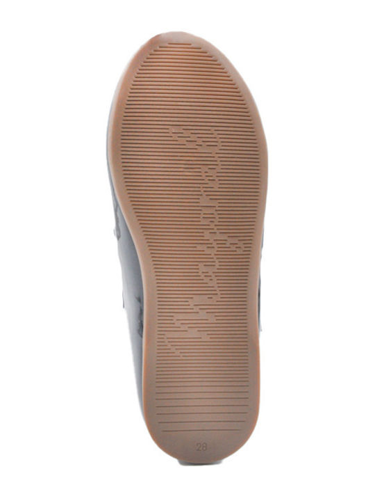 Kids Leather Ballerinas with Hoop & Loop Closure Pink