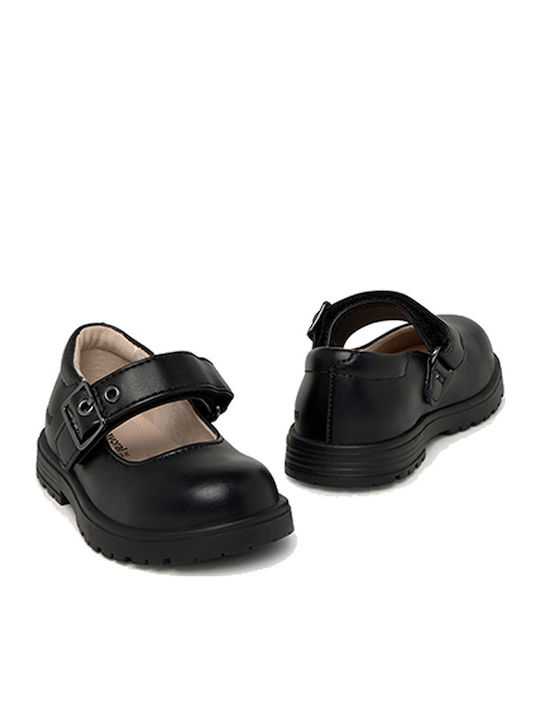 Kids Ballerinas with Adjustable Metal Clasp Black