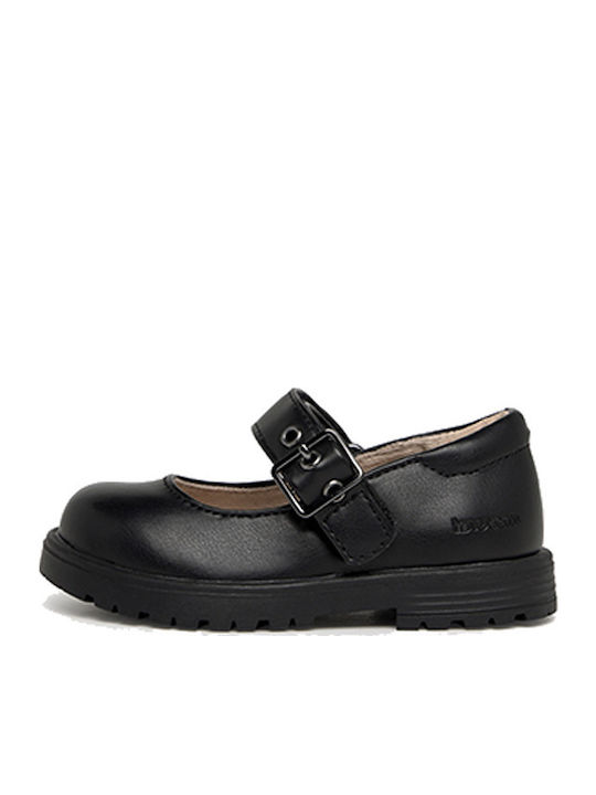 Kids Ballerinas with Adjustable Metal Clasp Black