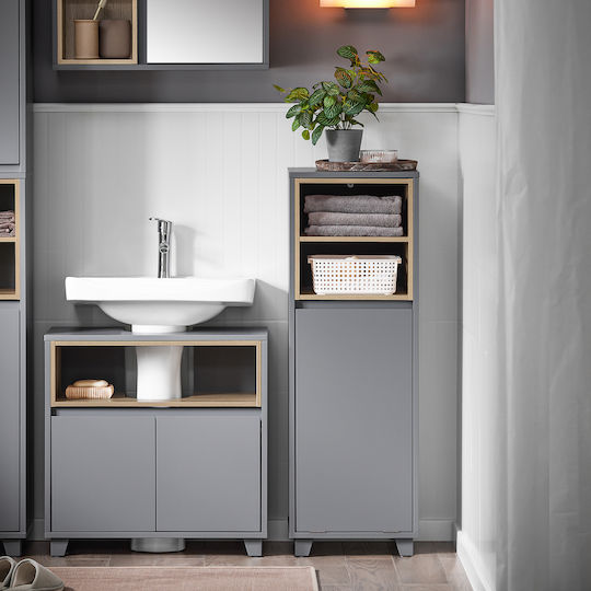 SoBuy Badezimmerschrank B35xT30xH105cm Gray