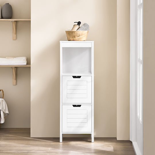 SoBuy Cabinet de baie L30xA30xÎ89cm Alb