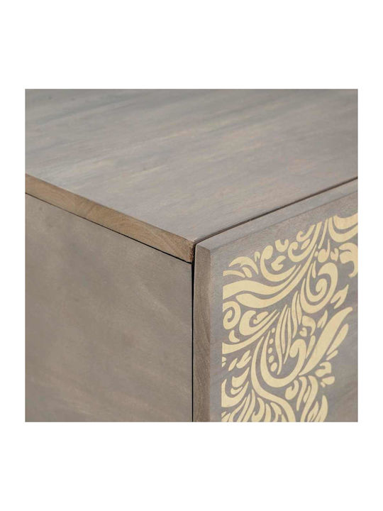 Rectangular Central Coffee Table Made of Solid Wood Gray 100x54x40 cm