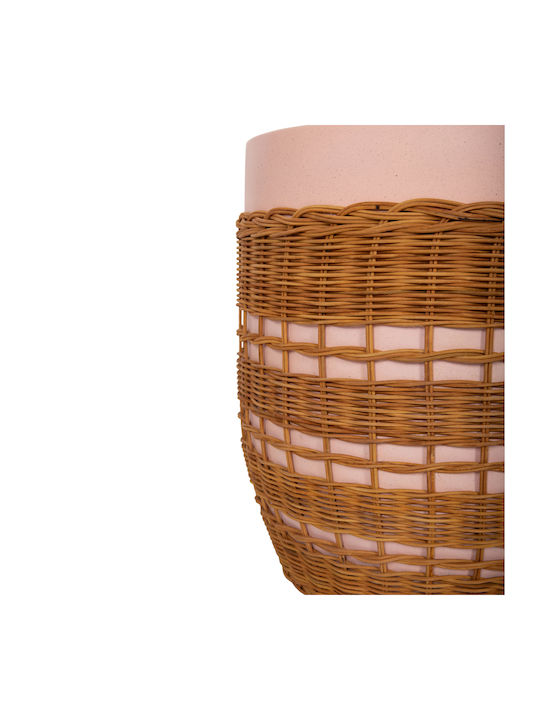 Round Side Table Fiber Pink Natural 44.5x44.5x45 cm