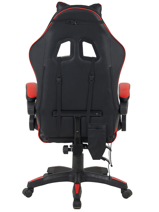 Shally Dogan Καρέκλα Gaming Δερματίνης με RGB Φωτισμό Κόκκινη