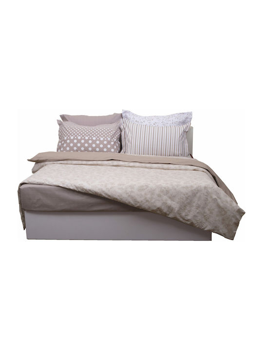 Anna Riska Πάπλωμα Μονό 160x240εκ. Mix & Match Stripe Beige 53
