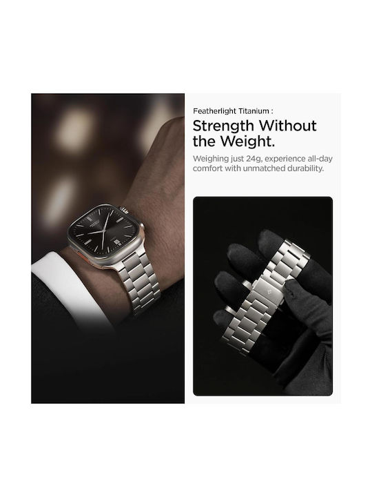 Spigen Modern Fit Strap Stainless Steel Beige (Apple Watch 49mm, 46mm, 45mm, 44mm - Spigen)