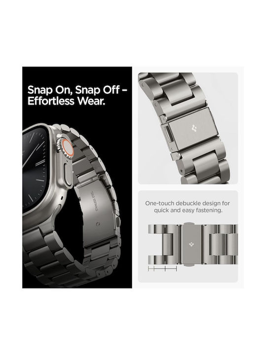 Spigen Modern Fit Strap Stainless Steel Beige (Apple Watch 49mm, 46mm, 45mm, 44mm - Spigen)