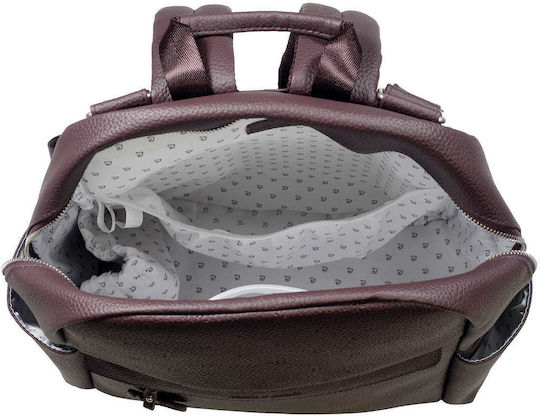 Pasito a Pasito Diaper Bag London Burgundy 35x38x16cm.