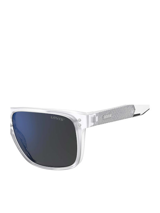 Levi's Men's Sunglasses with Transparent Plastic Frame and Blue Lens LV5058/S 2M4/XT