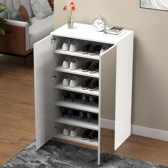 Ξύλινη Παπουτσοθήκη Μπεζ Μ60xΠ32xΥ95cm