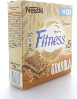 Fitness Granola Bars Honey 5 Pieces 38g