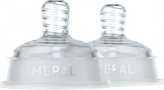Mepal Silicone Bottle Teats Fast Flow for 6+ Months 2 Pieces