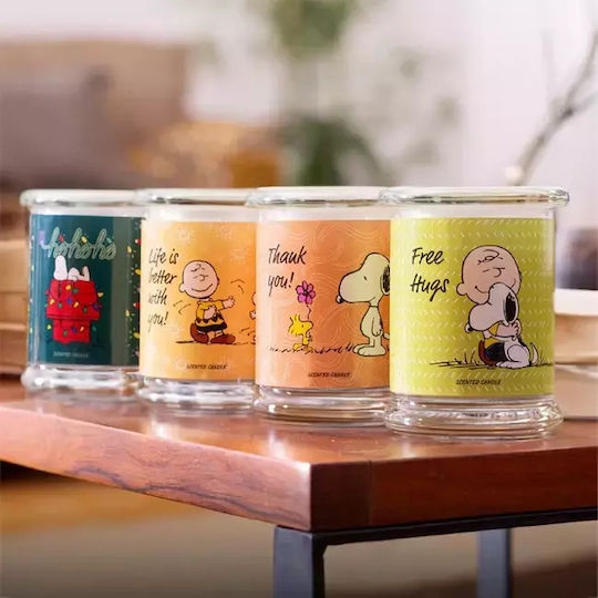 Peanuts Snoopy and Woodstock Ароматна Свещ Xoxo Буркан Розов 250гр 1бр