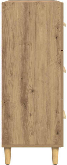Συρταριέρα Κρεβατοκάμαρας Oaks 69.5x34x90cm