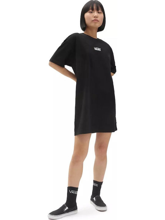 Center V Summer Mini Athletic T-Shirt Short Sleeve Black Dress