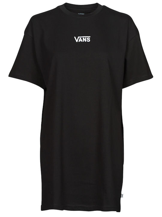 Center V Summer Mini Athletic T-Shirt Short Sleeve Black Dress