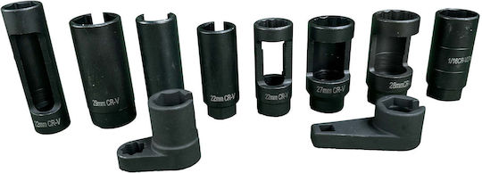 Gebo Tools 10 Stück Lambda Sensor Steckschlüssel Set