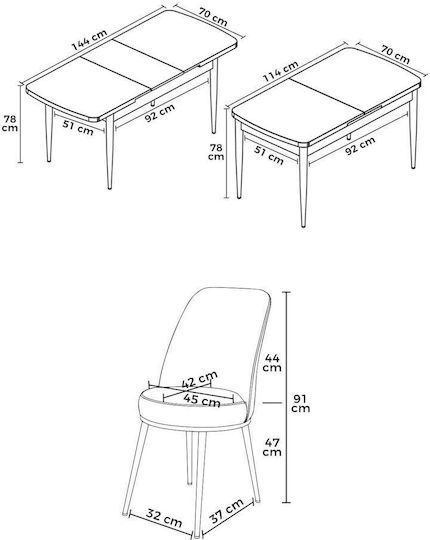Dining Room Han Expandable 7pcs