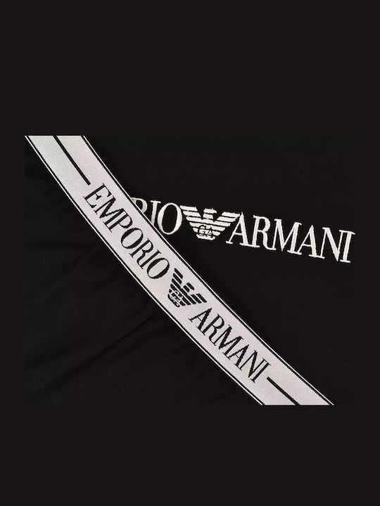 Emporio Armani Χειμερινό Γυναικείο Σετ Πιτζάμας Μαύρο