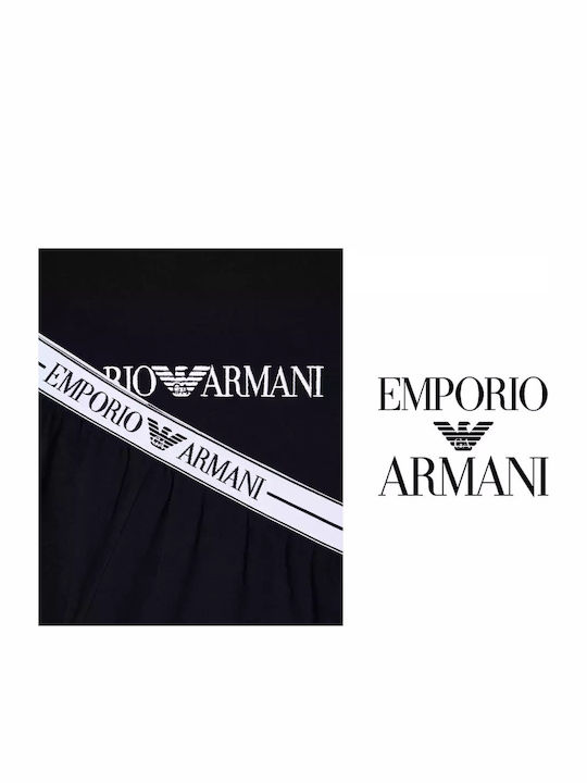 Emporio Armani Χειμερινό Γυναικείο Σετ Πιτζάμας Μαύρο