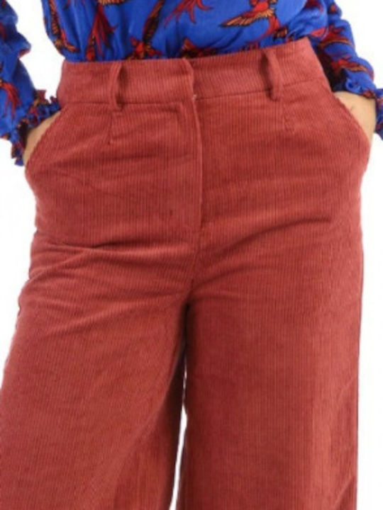 Women's Fabric Trousers Pink