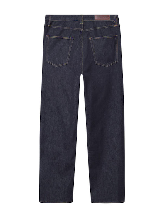 Men's Jeans Pants with Loose Straight Fit Blue