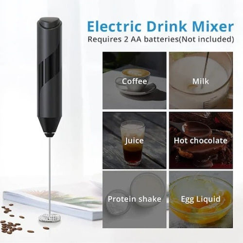 Kaffeefrother Hand-Batterie Schwarz