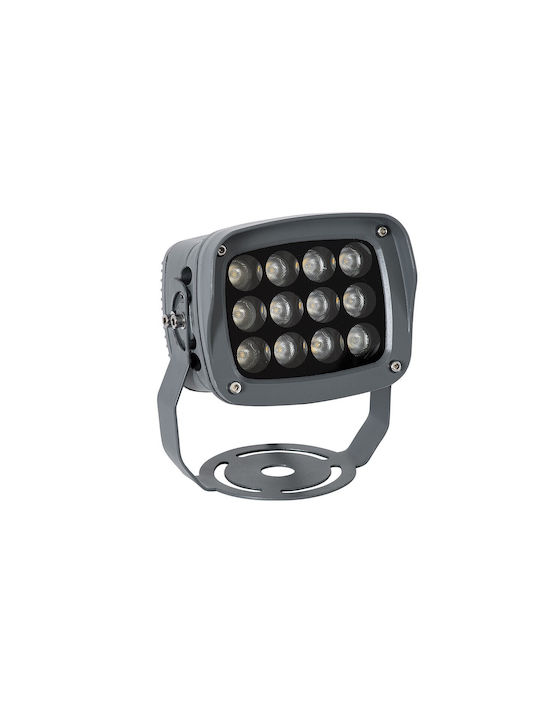GloboStar Flood-xena Outdoor Floor Lamp LED Projector 12W with Warm White Light IP65 White