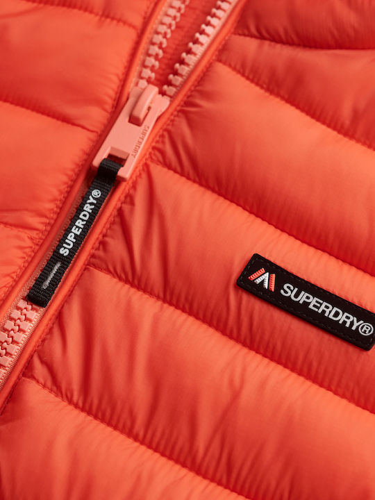 Fuji Damen Puffer Jacke für Winter Orange