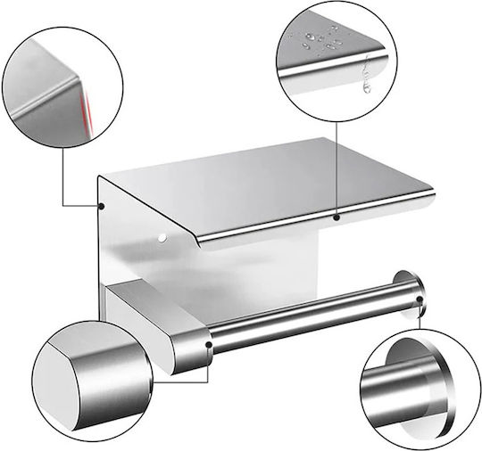 Verk Group Wandmontiert Papierhalter Silber
