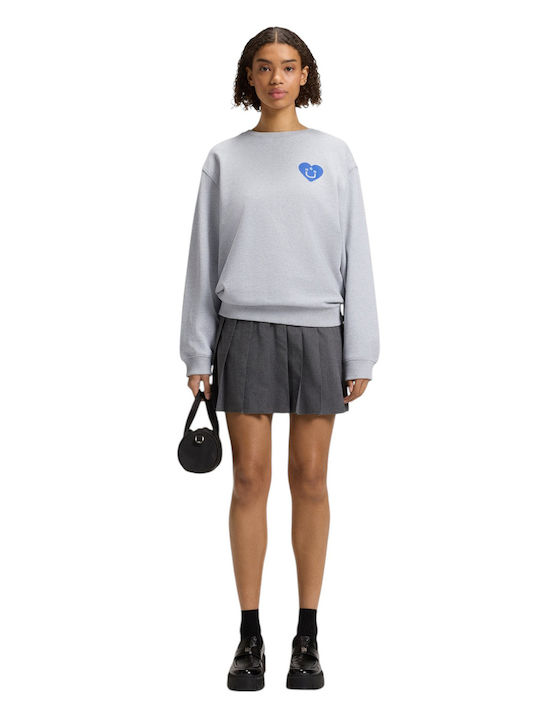 Long Women's Sweatshirt Jacket Grey