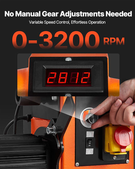 Vevor Mini mașină de strung LSMGCC24K2HP1VAJLV2 cu Putere 1.5kW