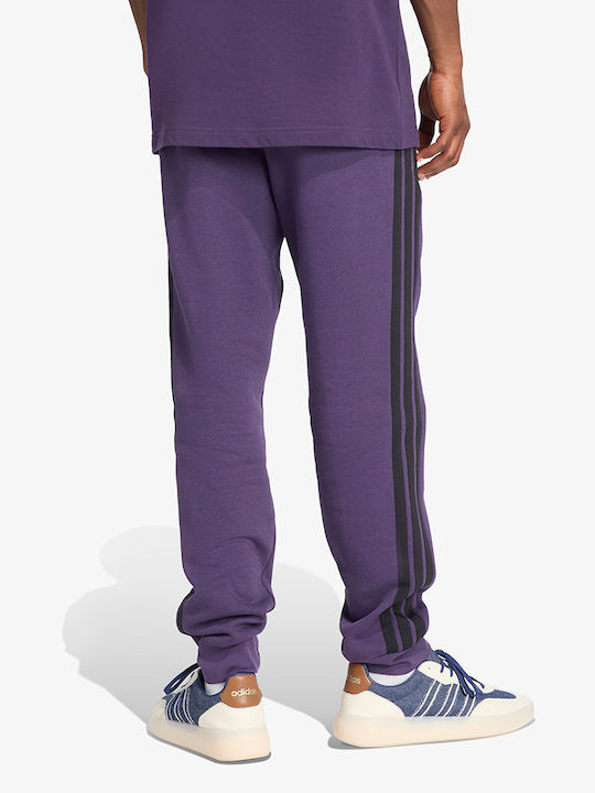 3 Stripes Sweatpants with Elastic Purple