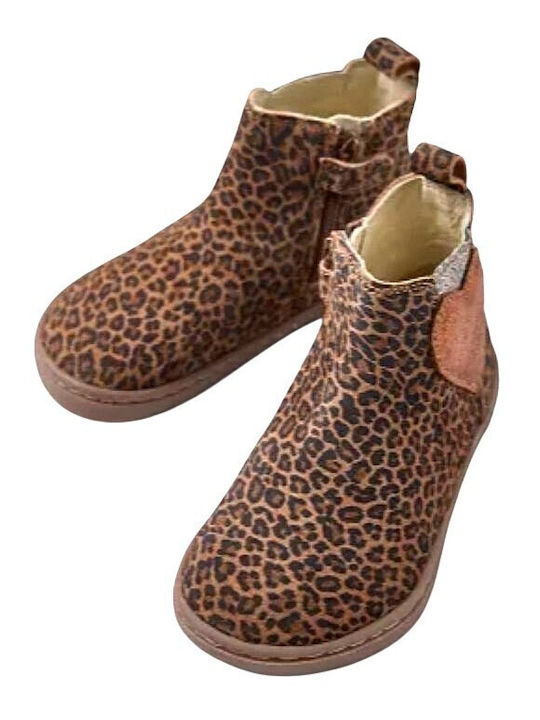 Ghete Suede Pentru Copii Barefoot Cu Fermoar Maro