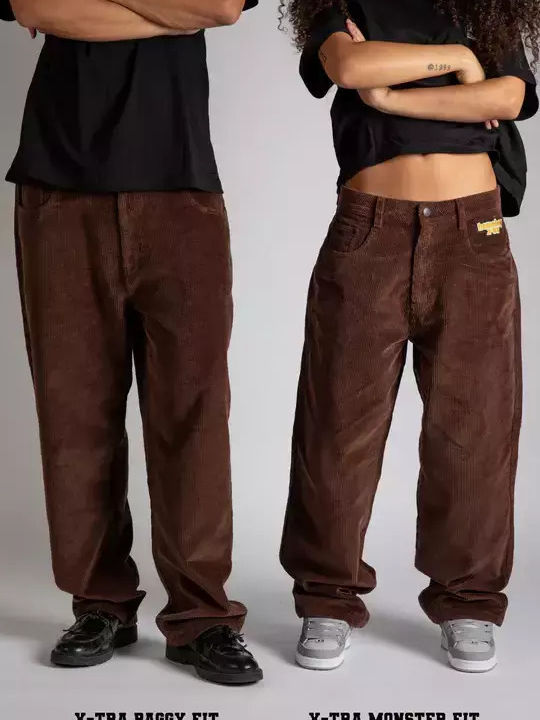 X-tra Trousers in Baggy Line Brown