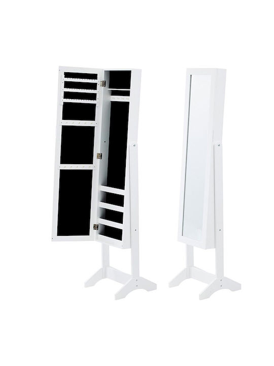 Bakaji Floor Mirror with White Wooden Frame