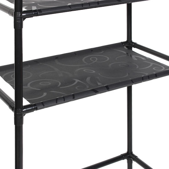 Keskor Boden Badezimmerregal Metallisch 47x25x152cm Schwarz