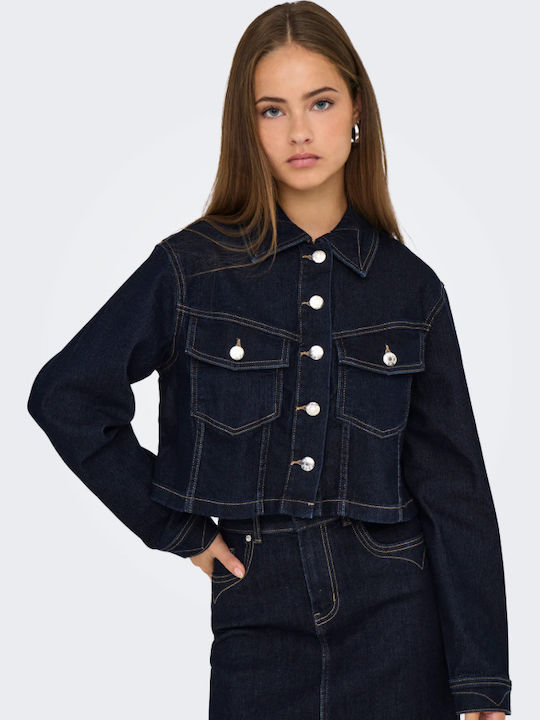 Damen Jean Jacke Marineblau