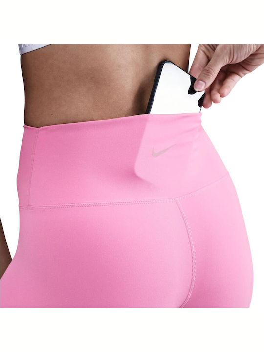 Dri-Fit One Training Γυναικείο Ποδηλατικό Κολάν Ψηλόμεσο Ροζ