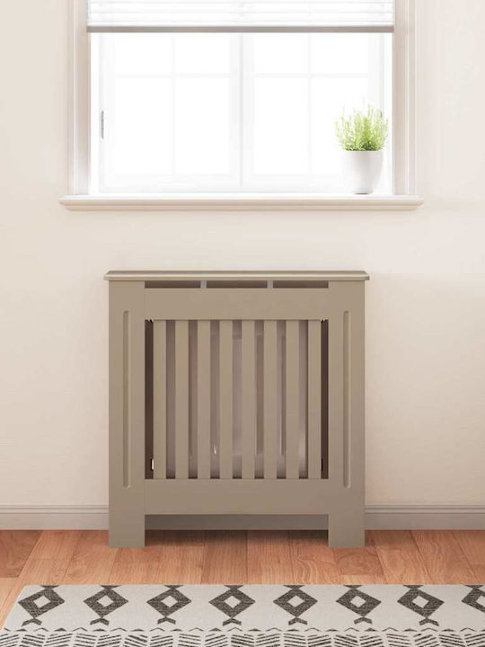 vidaXL Brown Particleboard Radiator Cover 78x19x81.5cm 2 Pieces