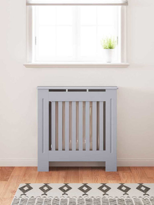 vidaXL Heizkörperabdeckung aus Spanplatte Grau 78x19x81.5cm 2Stücke